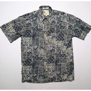 VTG Ron Chereskin Shirt Mens S Rayon Abstract Print Hawaiian Camp AOP